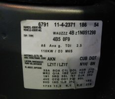 forged customer label, Audi